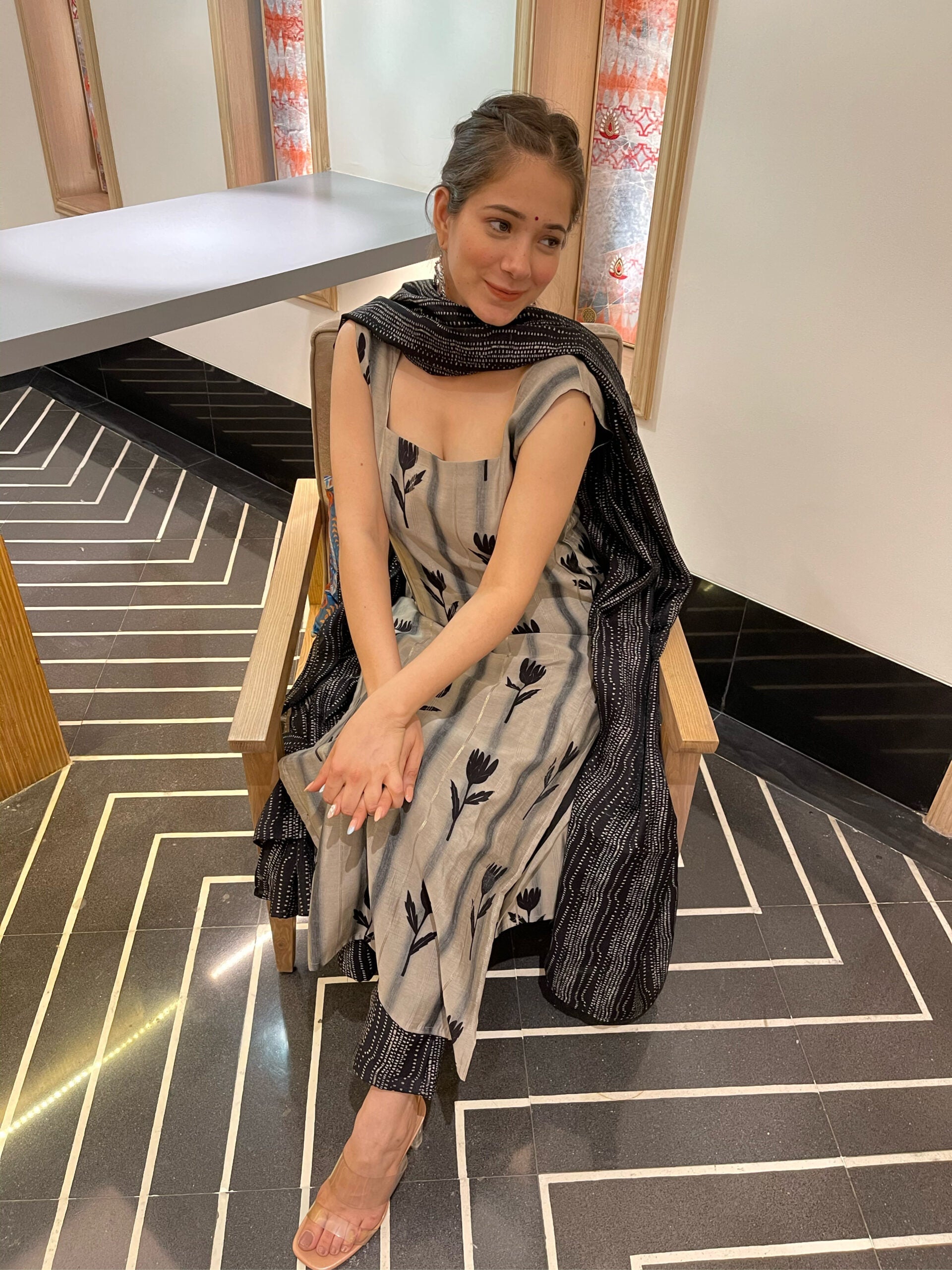 Erina grey kurta set