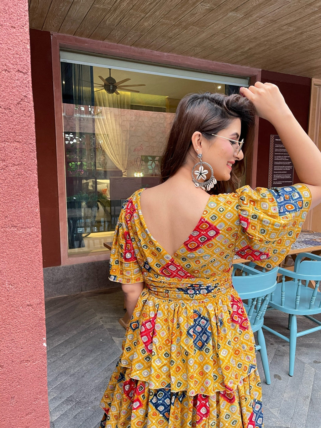 Danika bandhej knee length dress