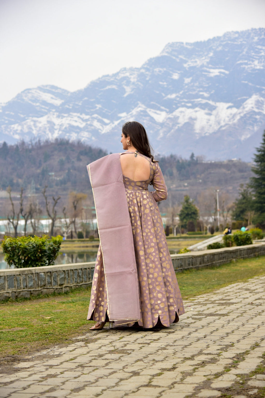 armina pastel chanderi maxi set