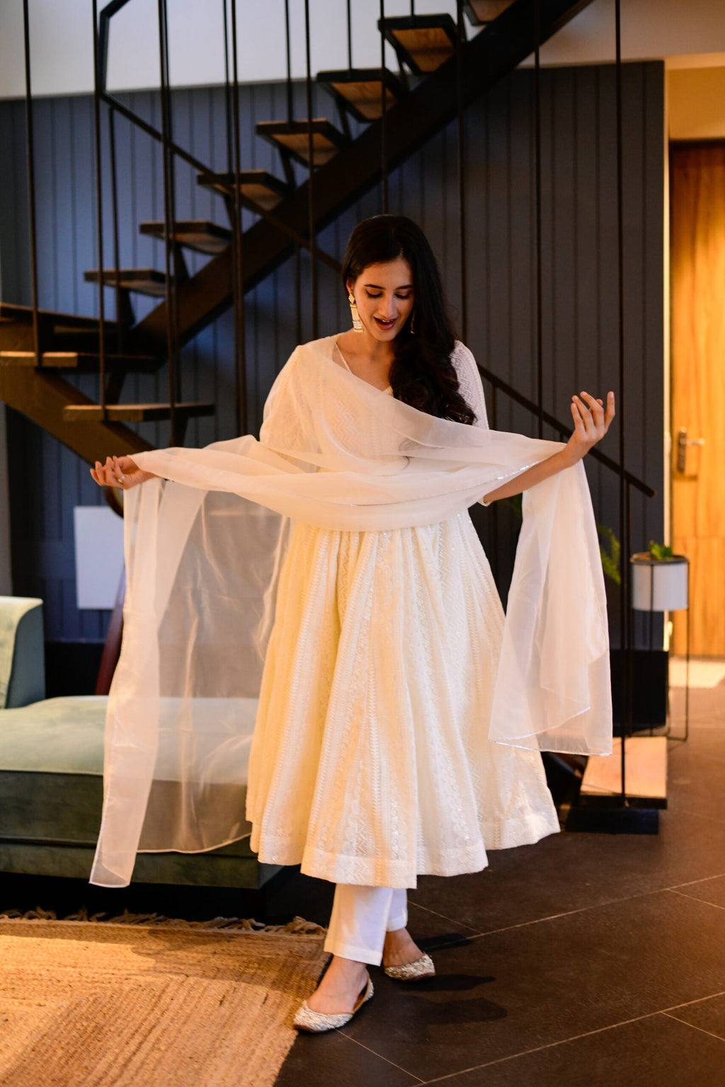 malini georgette embroidered suit set