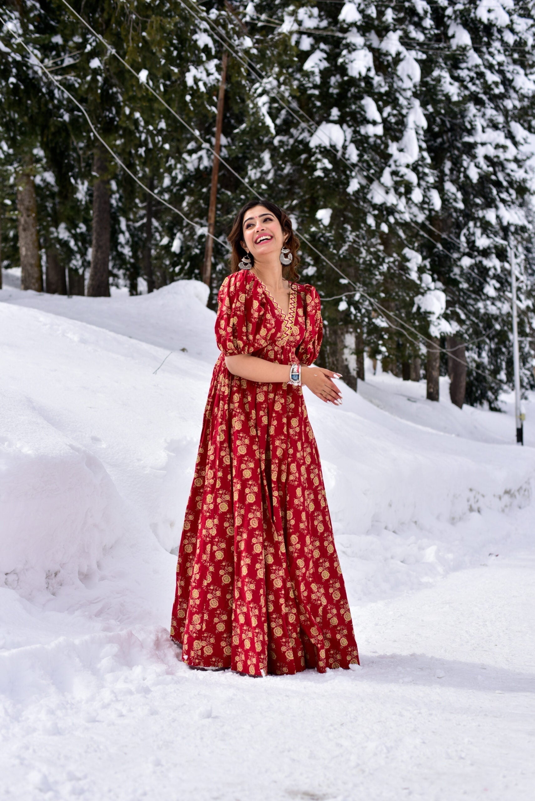 dhrishti red cotton dress