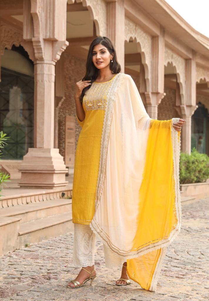 Kesariyavanity Haldi Ready Suit Set - 24 hour DEAL