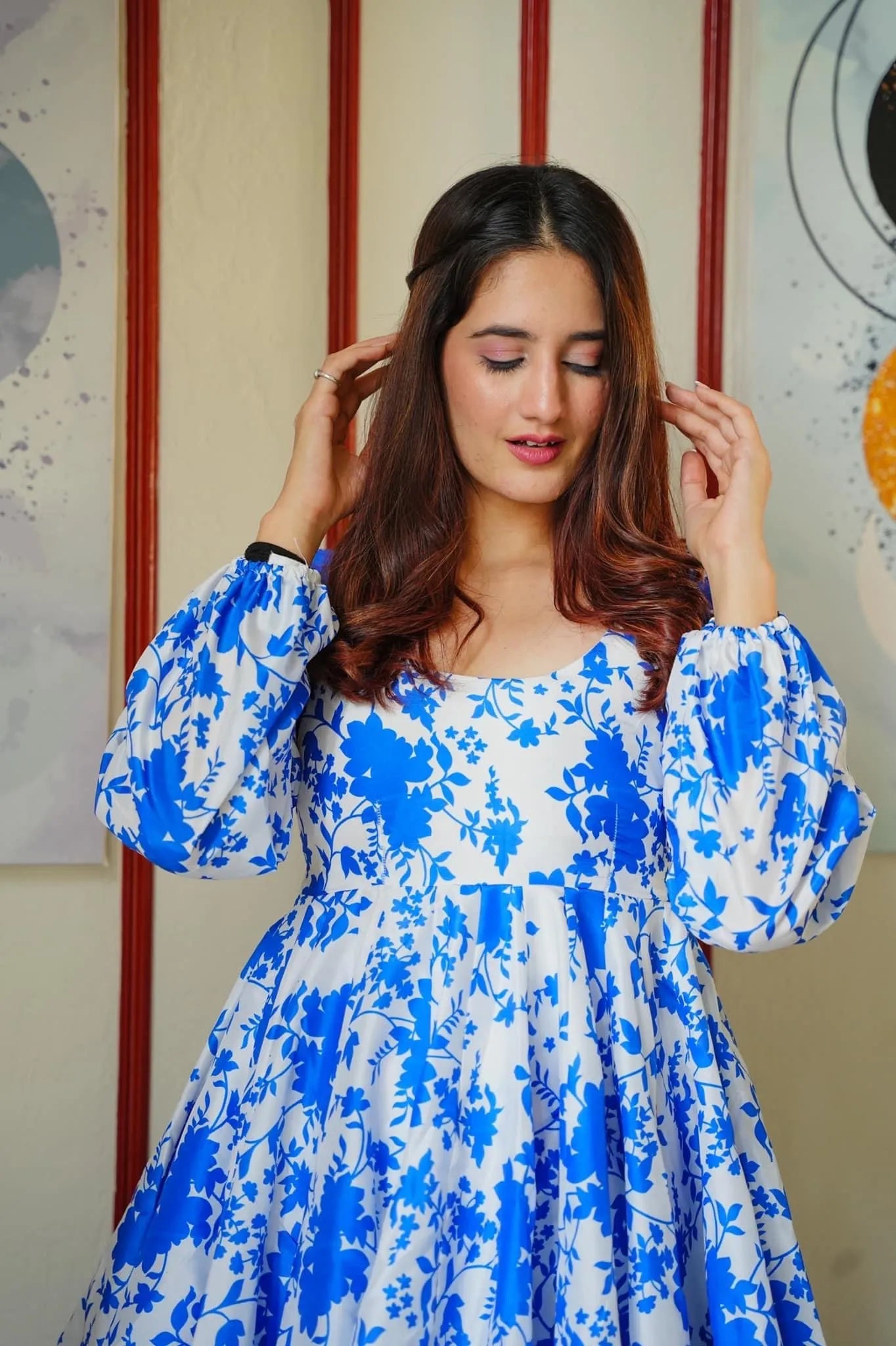 blue Emma floral dress